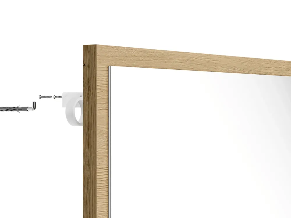 Lustra>ML Meble Lustro z ramką do przedpokoju 50x65 cm NEVIO dąb artisan