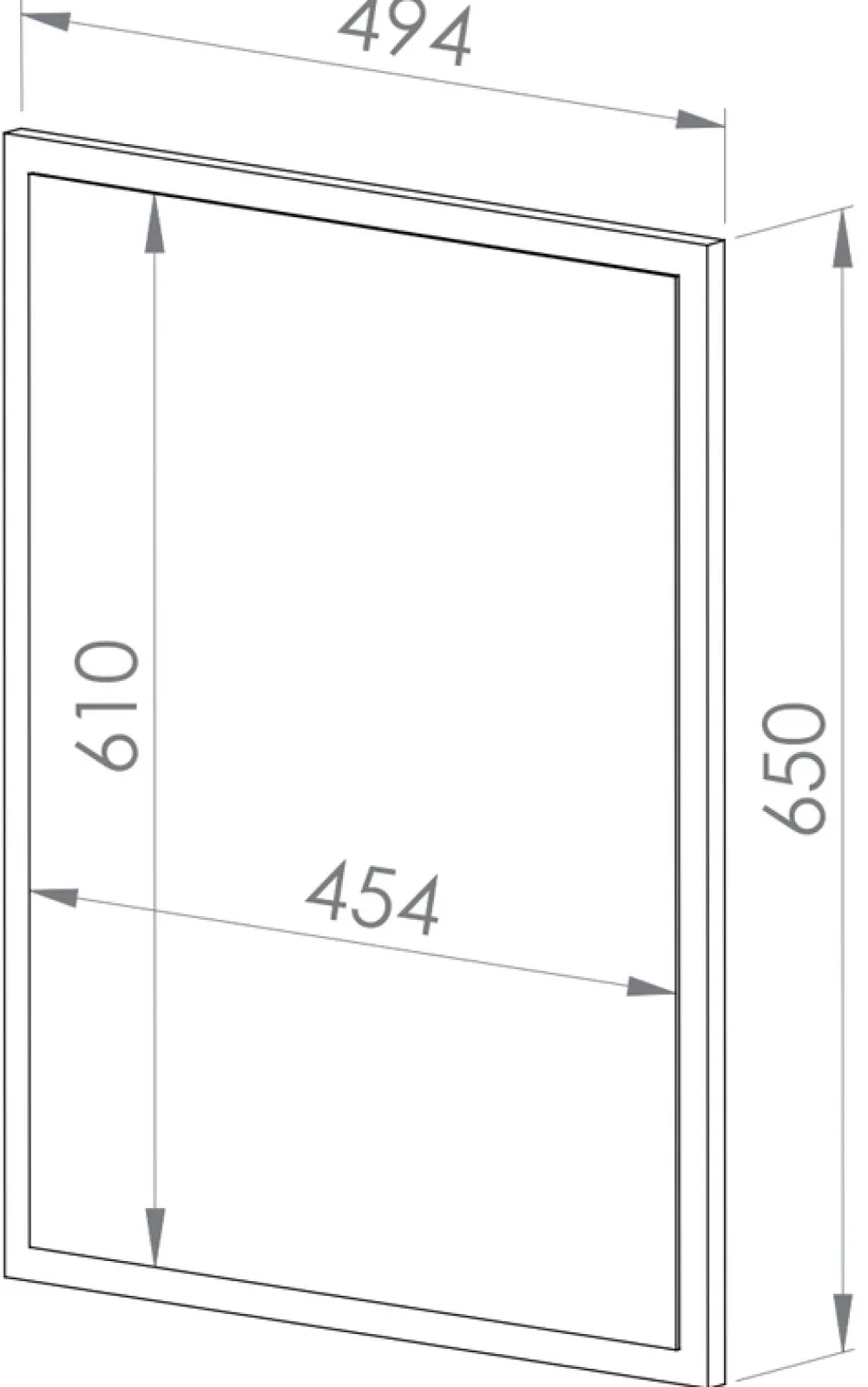 Lustra>ML Meble Lustro z ramką do przedpokoju 50x65 cm NEVIO dąb artisan