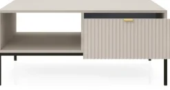 Zestawy Mebli Do Salonu|Ławy I Stoliki>PIASKI Mała ława kawowa na nóżkach z szufladą AVANTI cashmere kaszmir