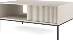 Zestawy Mebli Do Salonu|Ławy I Stoliki></noscript>PIASKI Mała ława kawowa na nóżkach z szufladą AVANTI cashmere kaszmir