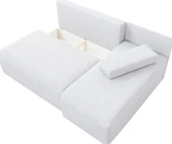 Meble Dla Dzieci|Narożniki></noscript>IZABELLA MEBLE Mała brązowa rogówka z funkcją spania do salonu boucle ERNEST