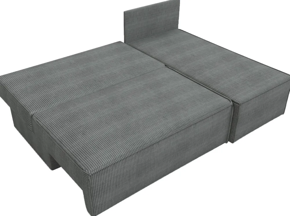 Narożniki>IZABELLA MEBLE Mała czarna rozkładana rogówka z funkcją spania HECTOR