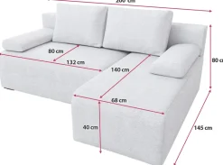 Meble Dla Dzieci|Narożniki></noscript>IZABELLA MEBLE Mała kanapa narożna z funkcją spania do salonu boucle ERNEST