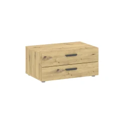 Zestawy Mebli Do Sypialni|Komody>INTER MEBLE Mała komoda 74 cm do salonu z szufladami BOSCO dąb artisan