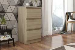 Komody>Meblohand Mała komoda z szufladami AMPARO dąb sonoma