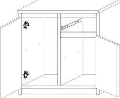 Komody></noscript>Meblohand Mała komoda do przedpokoju z szufladą 75 cm ARTEGO dąb sonoma