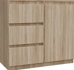 Komody>Meblohand Mała komoda do salonu z szufladami 80 cm MONTEGO dąb sonoma