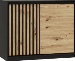 Komody>BROMARKT Mała komoda przesuwna 120 cm z lamelami i szufladami LOFT