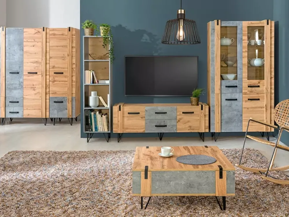 Zestawy Mebli Do Salonu|Zestawy Mebli Młodzieżowych>DOLMAR Mała komoda z szufladami do salonu 90 cm LOSTI