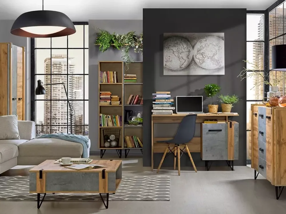 Zestawy Mebli Do Salonu|Zestawy Mebli Młodzieżowych>DOLMAR Mała komoda z szufladami do salonu 90 cm LOSTI