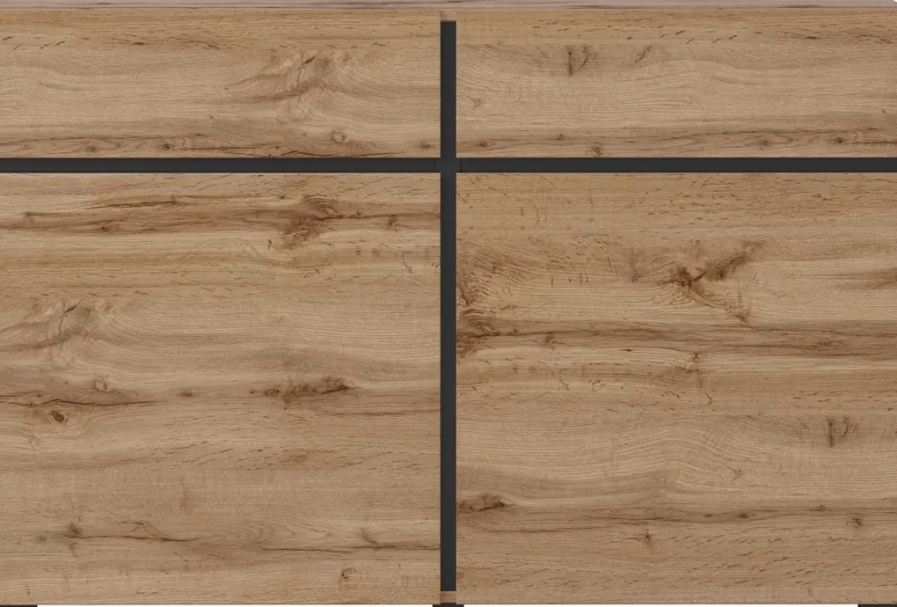 Zestawy Mebli Do Sypialni|Komody>Helvetia Mała komoda z szufladami do salonu 120 cm CROSS dąb wotan