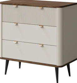 Zestawy Mebli Do Salonu>JUREK Mała komoda z szufladami do salonu 90 cm MIREL kaszmir