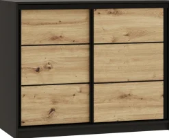 Komody>BROMARKT Mała loftowa komoda przesuwna z szufladami 120 cm LOFT