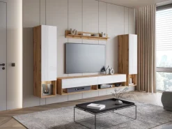 Meblościanki>BRATEX Mała meblościanka do salonu pod telewizor nowoczesna MADERA