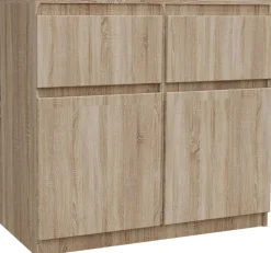 Komody>Meblohand Mała nowoczesna komoda do salonu z szufladami 80 cm MONTEGO dąb sonoma