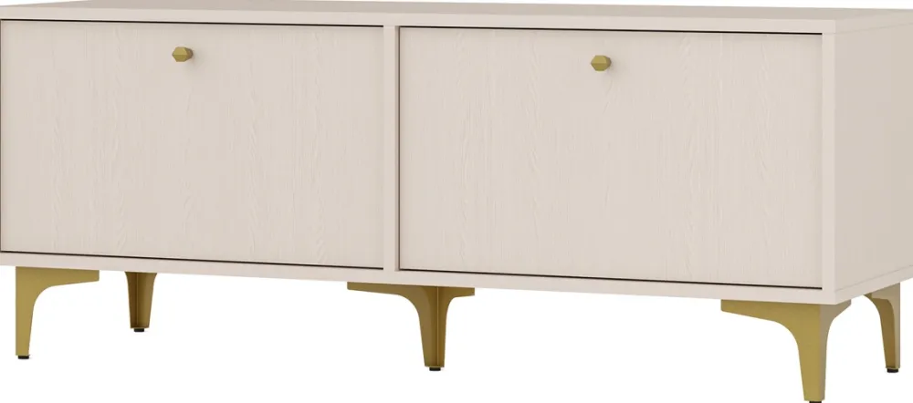 Zestawy Mebli Do Salonu|Szafki Rtv>Lempert Mała nowoczesna szafka RTV pod telewizor 120 cm TOKEN beż piaskowy