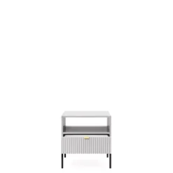 Szafki Nocne>PIASKI Mała szafka nocna z szufladą nowoczesna AVANTI szary