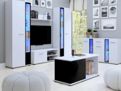 Szafki Rtv></noscript>Meblohand Mała szafka RTV biała do salonu CUBE XL biały