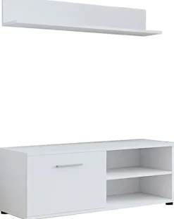 Szafki Rtv></noscript>Meblohand Mała szafka RTV biała do salonu CUBE XL biały