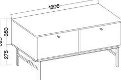 Szafki Rtv></noscript>Lempert Mała szafka RTV pod telewizor do salonu 120 cm TOKEN beż piaskowy