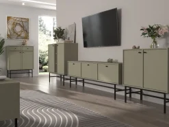 Szafki Rtv></noscript>Lempert Mała szafka RTV pod telewizor do salonu 120 cm TOKEN eukaliptus