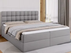 Łóżka Ze Stelażem|Łóżka Z Zagłówkiem></noscript>BROMARKT Małżeńskie łóżko kontynentalne 180x200 cm z pojemnikiem DAKOTA