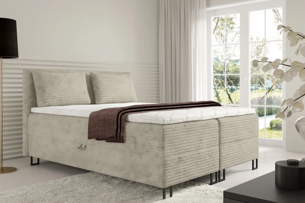 Łóżka Małżeńskie|Łóżka Ze Stelażem>BROMARKT Małżeńskie łóżko tapicerowane do sypialni 180x200 cm TESSA