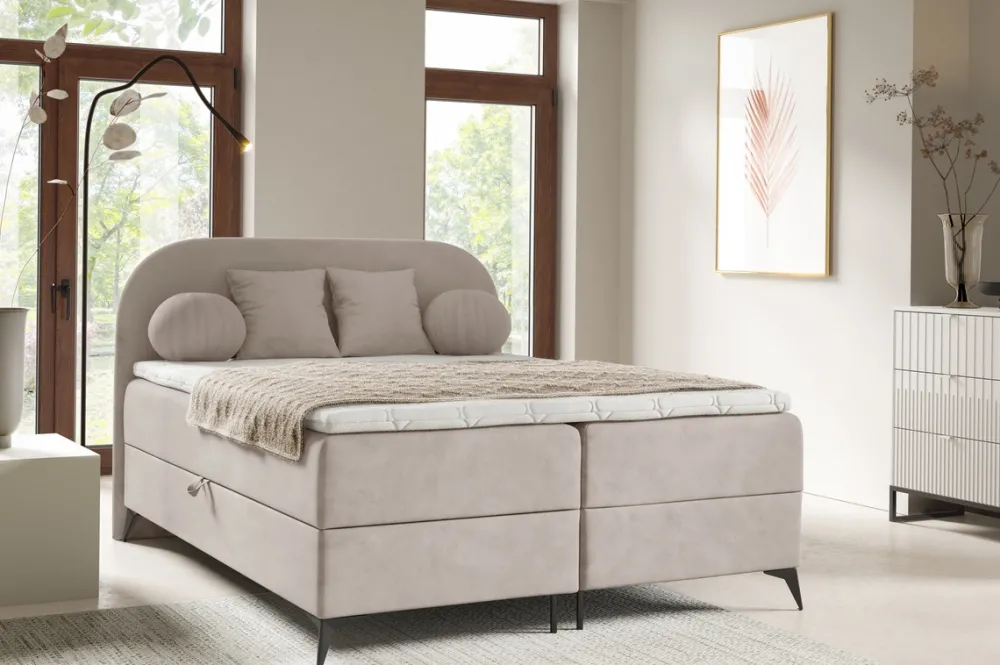 Łóżka Małżeńskie|Łóżka Ze Stelażem>BROMARKT Małżeńskie łóżko 180x200 cm kontynentalne do sypialni SERENO