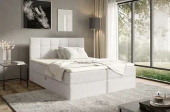 Łóżka Małżeńskie|Łóżka Ze Stelażem></noscript>BROMARKT Małżeńskie łóżko 180x200 cm kontynentalne do sypialni APSEN