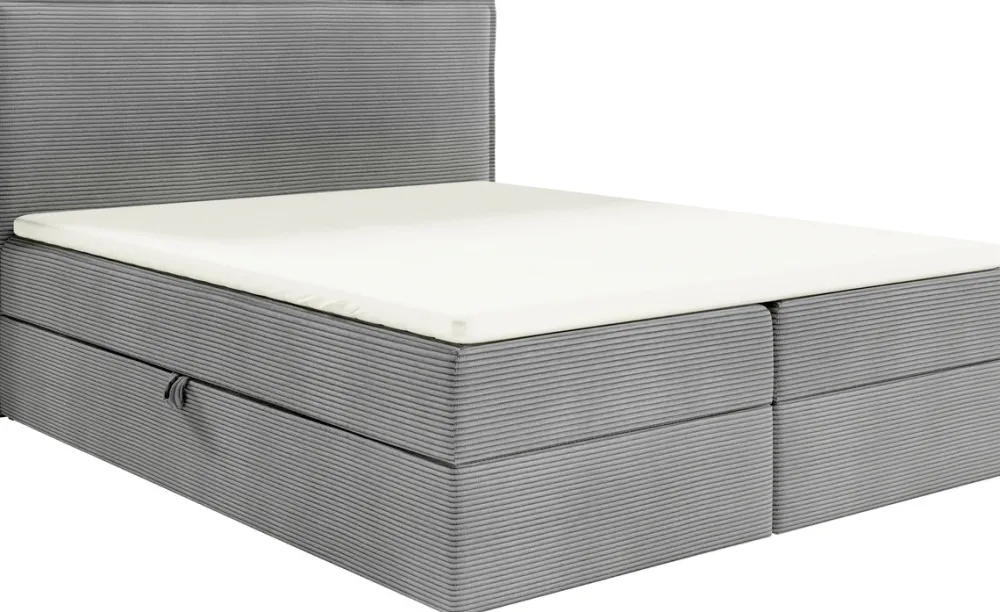 Łóżka Kontynentalne|Łóżka Ze Stelażem>BROMARKT Małżeńskie łóżko 180x200 cm tapicerowane kontynentalne z pojemnikiem MALIBU