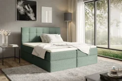 Łóżka Małżeńskie|Łóżka Ze Stelażem></noscript>BROMARKT Małżeńskie łóżko 160x200 cm z pojemnikiem kontynentalne dwuosobowe ASPEN