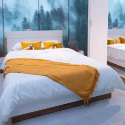 Łóżka Małżeńskie|Łóżka Z Zagłówkiem></noscript>lenart. Małżeńskie łóżko ze stelażem 180x200 cm DENTRO