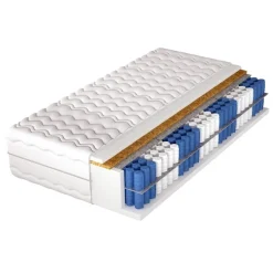 Materace|Materace Kokosowe>WOJTEX Materac kieszeniowy z kokosem i podwójnym wkładem 200x200 MONARCH COCO