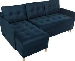 Meble Dla Dzieci|Narożniki>IZABELLA MEBLE Mały granatowy narożnik z funkcją spania i pojemnikiem FADO