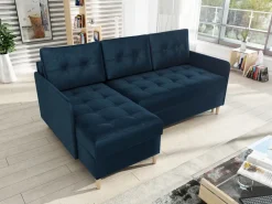 Meble Dla Dzieci|Narożniki></noscript>IZABELLA MEBLE Mały granatowy narożnik z funkcją spania i pojemnikiem FADO