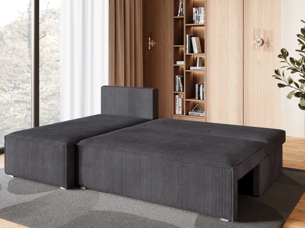 Meble Dla Dzieci|Meble Młodzieżowe>BROMARKT Mały narożnik z funkcją spania do salonu szary TOP SLIM