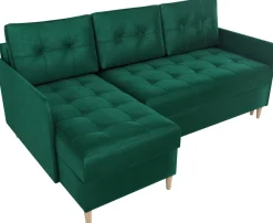 Meble Dla Dzieci|Meble Młodzieżowe>IZABELLA MEBLE Mały narożnik z funkcją spania i pojemnikiem FADO butelkowa zieleń