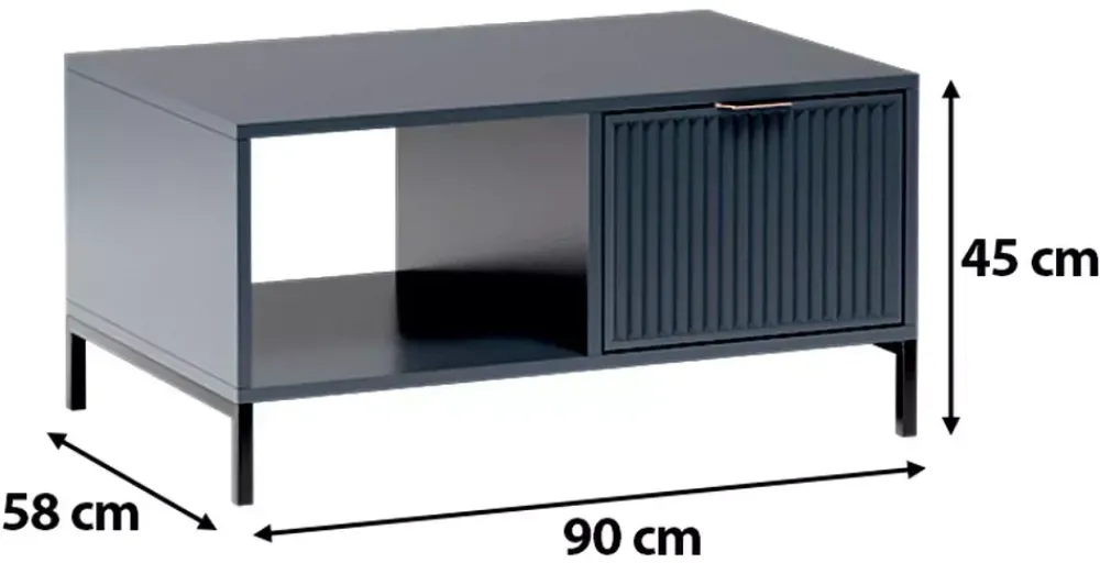 Ławy I Stoliki>JARSTOL Mały stolik kawowy nowoczesny LATINA indigo
