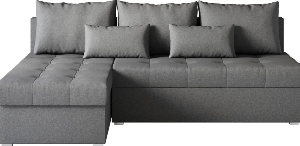 Meble Młodzieżowe|Meble Dla Dzieci>BROMARKT Mały szary narożnik z funkcją spania do salonu HOT SLIM