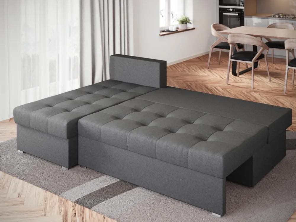 Meble Młodzieżowe|Meble Dla Dzieci>BROMARKT Mały szary narożnik z funkcją spania do salonu HOT SLIM