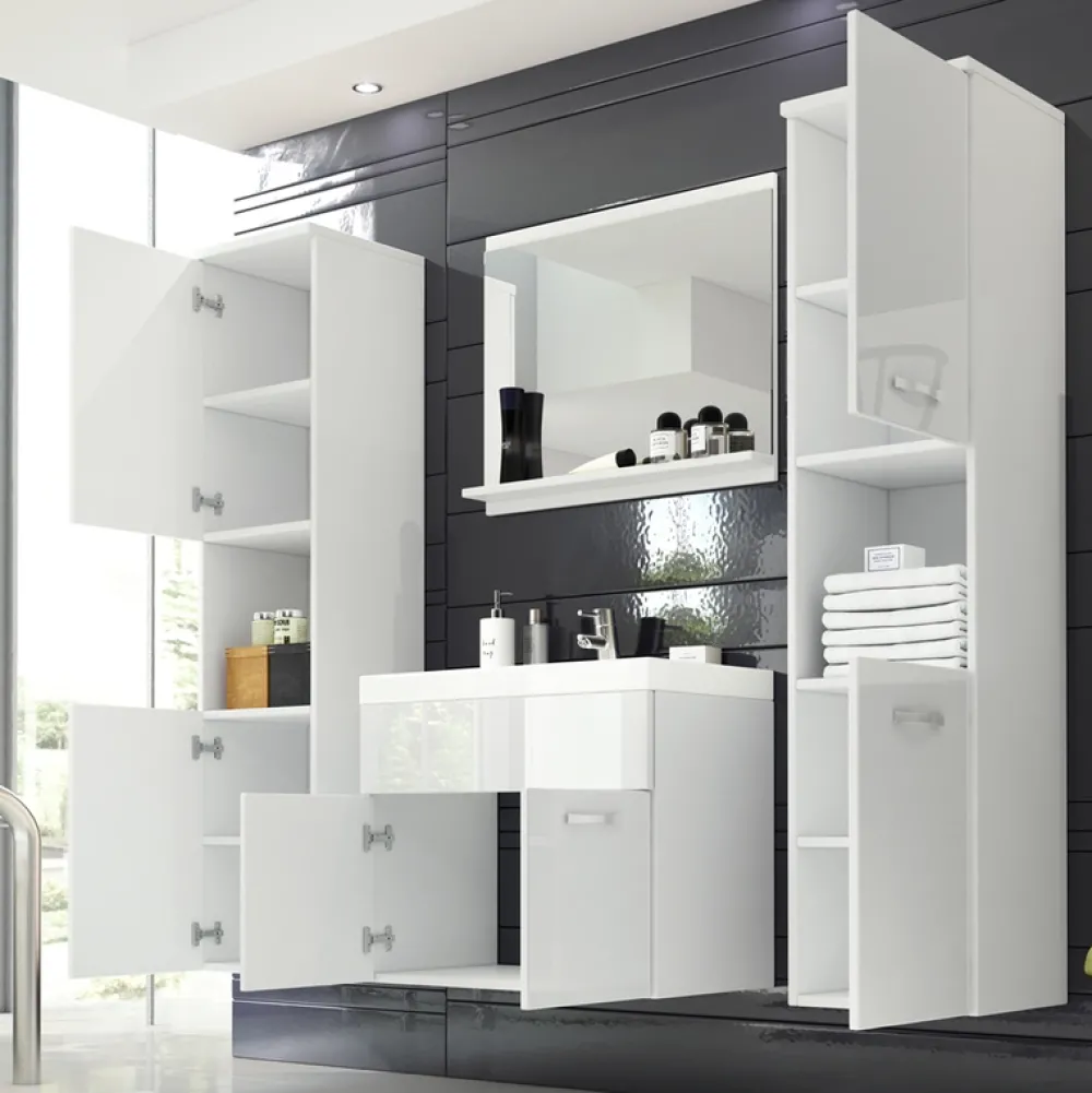 Meble Łazienkowe>BRATEX Meble łazienkowe lustro umywalka słupek REAL XL kasztan wrocławski