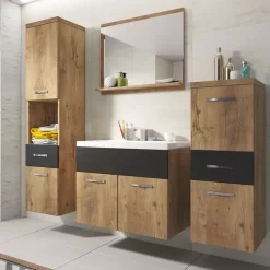 Meble Łazienkowe>BRATEX Meble łazienkowe słupek lustro umywalka szafka ABBA