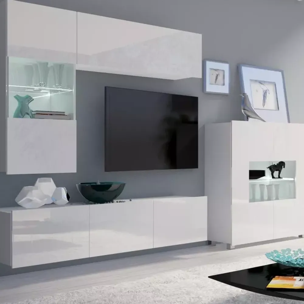 Meble Młodzieżowe|Zestawy Mebli Do Salonu>GiB Meble Meble połysk MODERN 3 biały