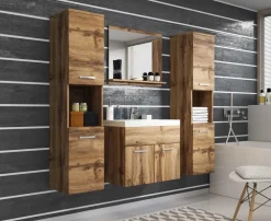 Meble Łazienkowe></noscript>BRATEX Meble do łazienki REAL XL dąb wotan