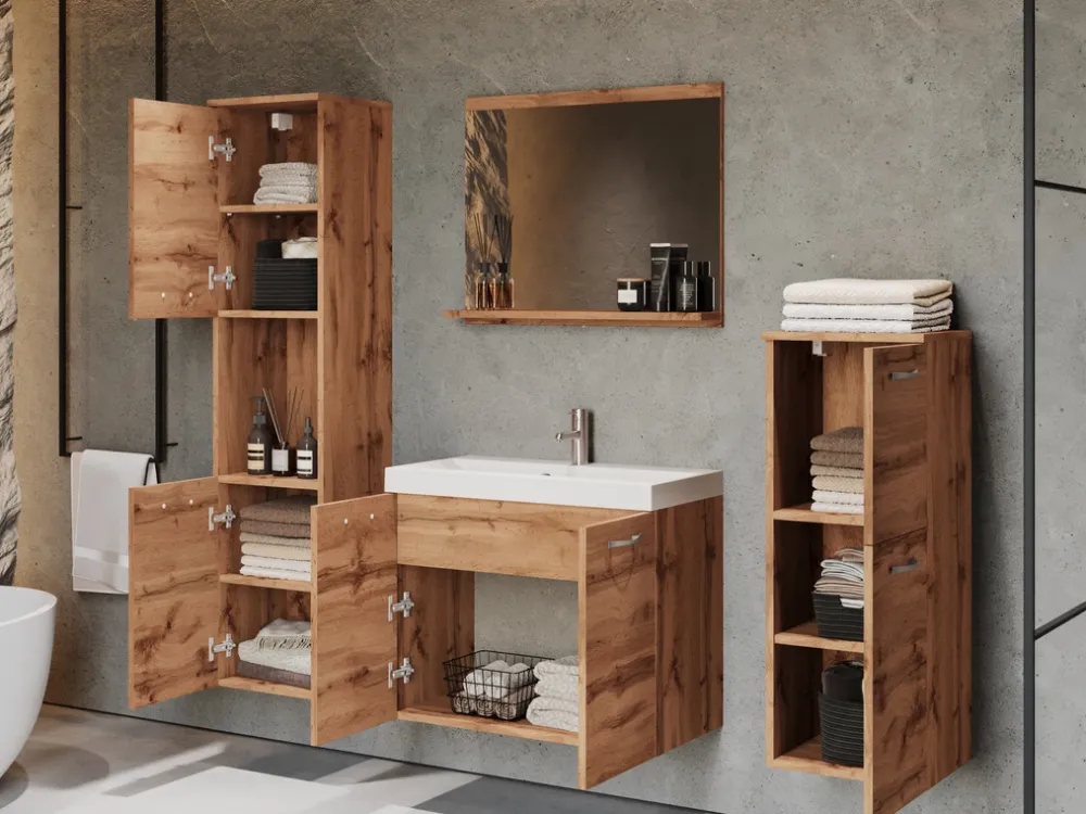 Meble Łazienkowe>BRATEX Meble do łazienki MOLO dąb wotan