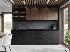 Meble Kuchenne>Lempert Meble do kuchni 260 cm SELENA cichy domyk czerń