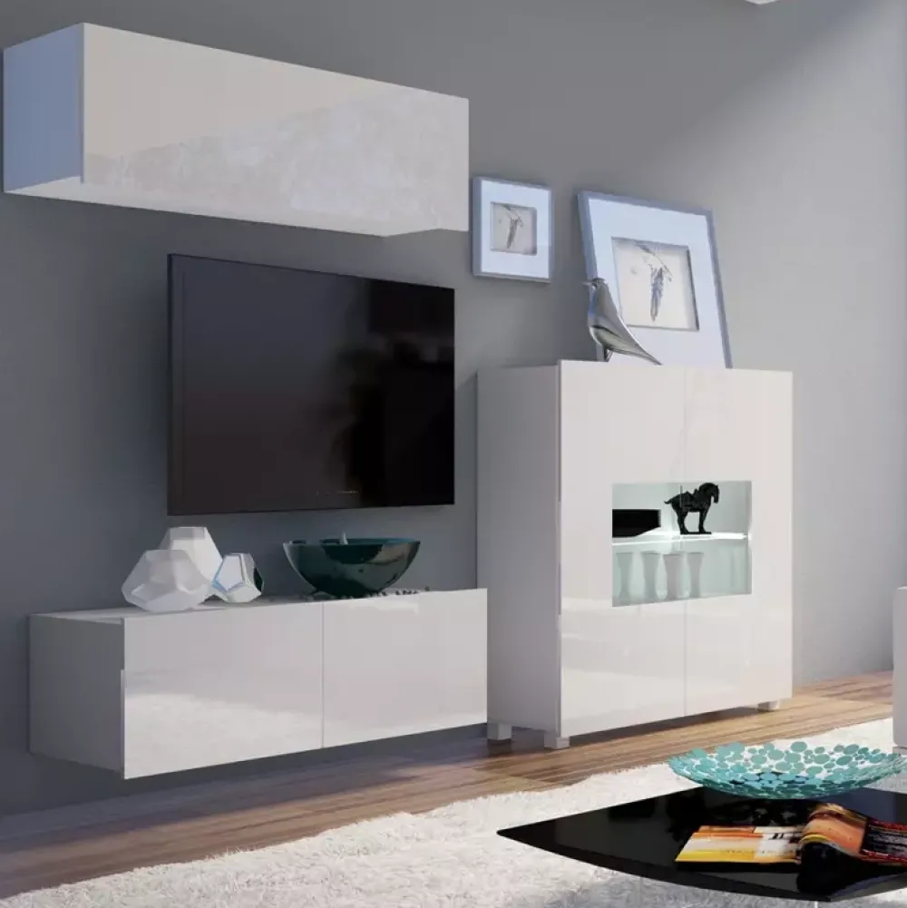 Zestawy Mebli Młodzieżowych|Meblościanki>GiB Meble Meble do salonu połysk MODERN 9 biały