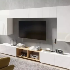 Zestawy Mebli Młodzieżowych|Meblościanki>GiB Meble Meble do salonu biały połysk MODERN 23