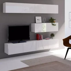 Zestawy Mebli Młodzieżowych|Meblościanki>GiB Meble Meble do salonu połysk MODERN 8 biały