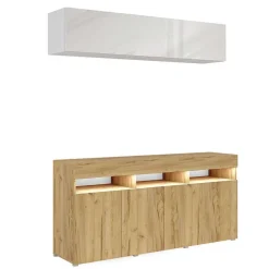 Zestawy Mebli Do Salonu|Meblościanki>BROMARKT Meble do salonu Komoda i barek PREMIUM